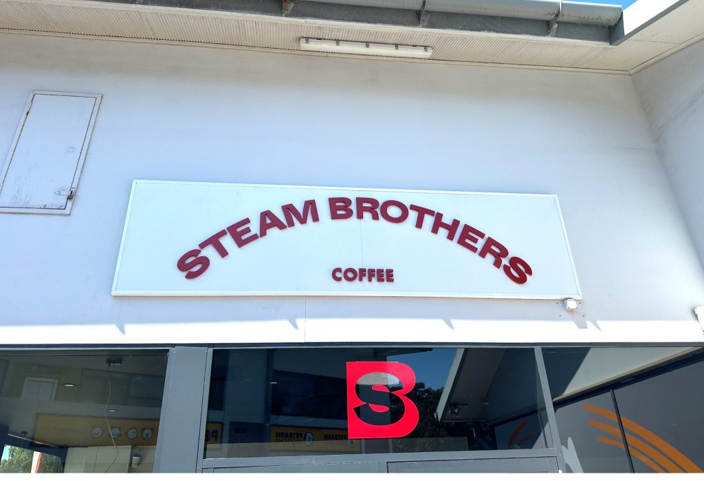 ABW Display Creates Standout Awning Sign for Steam Brothers Coffee